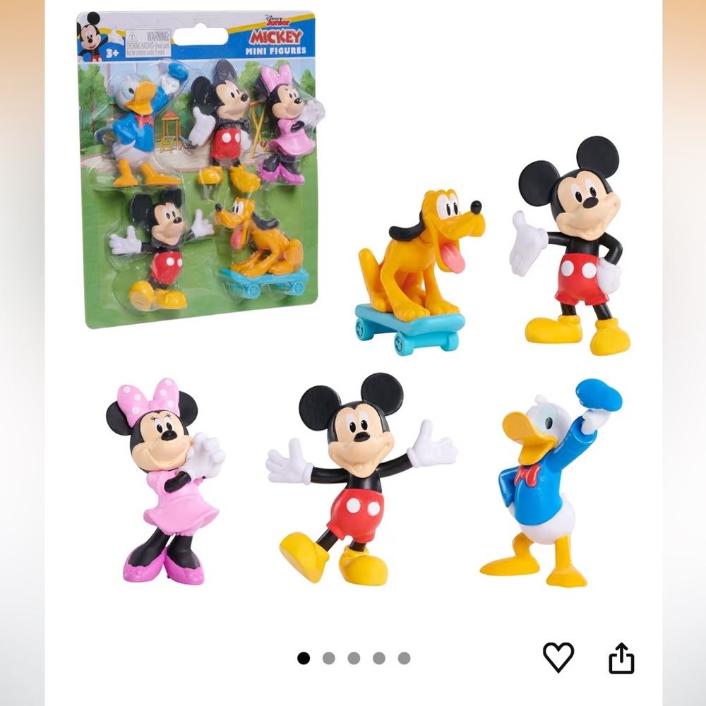 Disney Junior Mickey and Friends Mini 5 Pack Collectible Figures Toy New